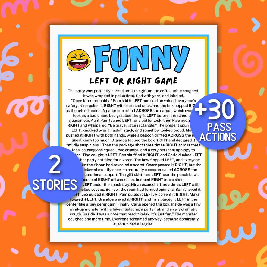 FUNNY LEFT OR RIGHT GAME PRINTABLE