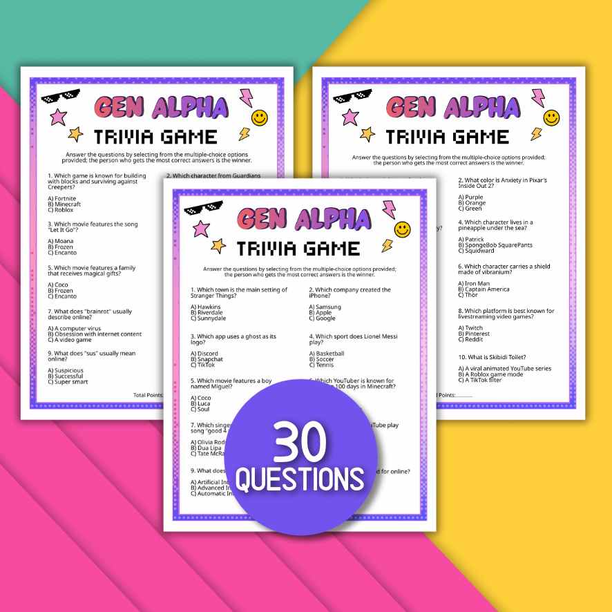 GEN ALPHA TRIVIA GAME PRINTABLE - Image 3