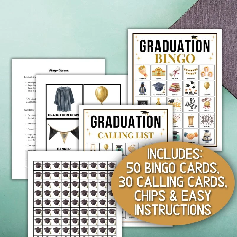 GRADUATION 100 BINGO CARDS GAME PRINTABLE - Image 9