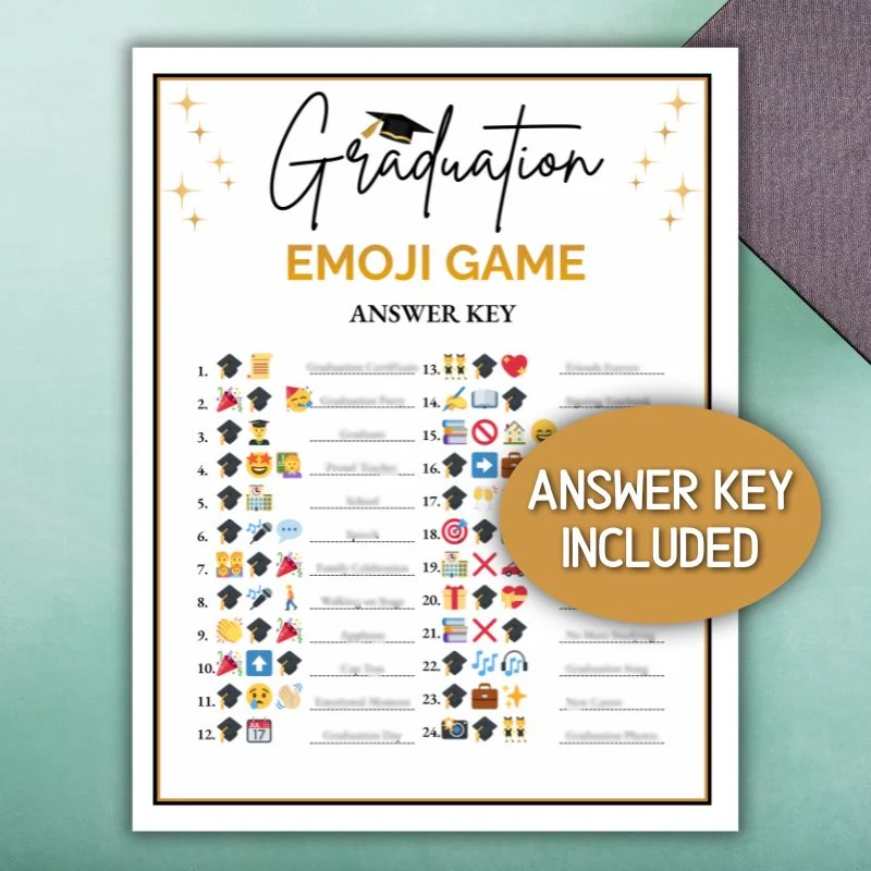 GRADUATION EMOJI GAME PRINTABLE - Image 5