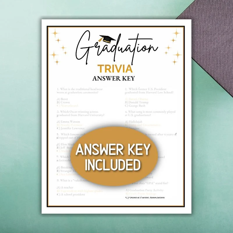 GRADUATION TRIVIA GAME PRINTABLE - Image 5