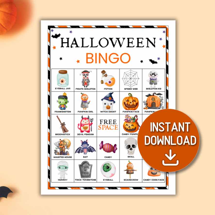 HALLOWEEN BINGO 1OO CARDS PRINTABLE - Image 2