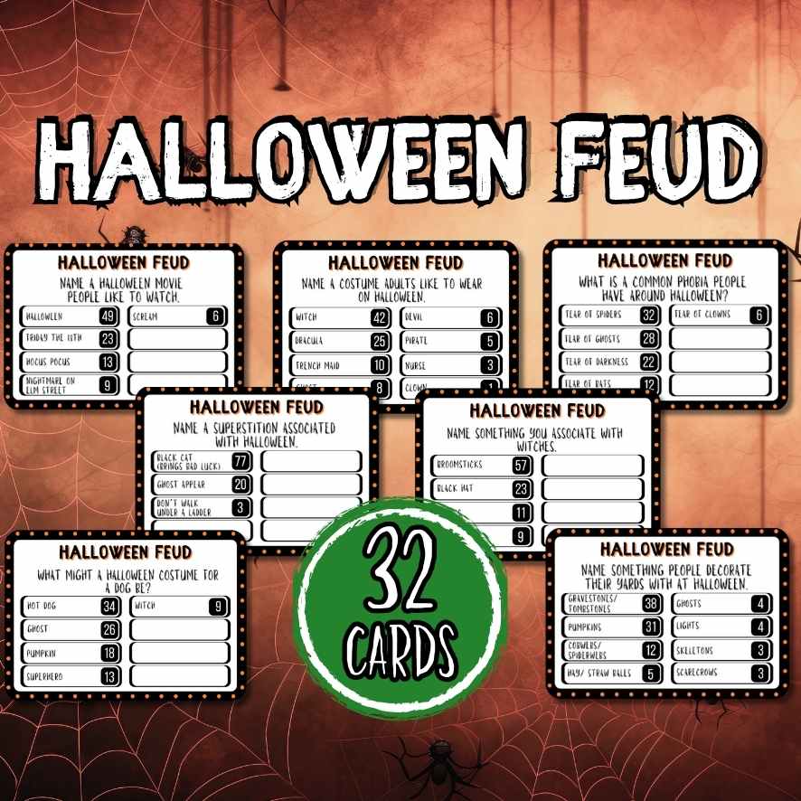 HALLOWEEN FEUD PRINTABLE GAME