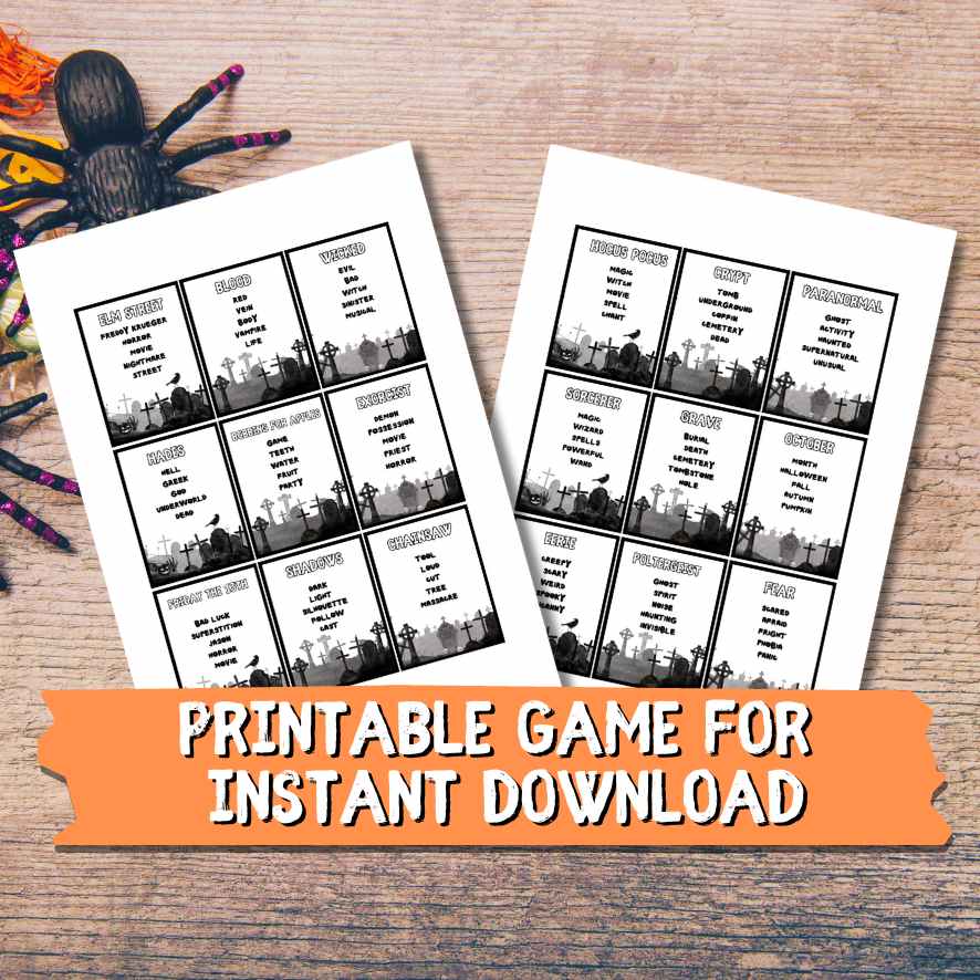 HALLOWEEN FORBIDDEN WORDS PRINTABLE - Image 3