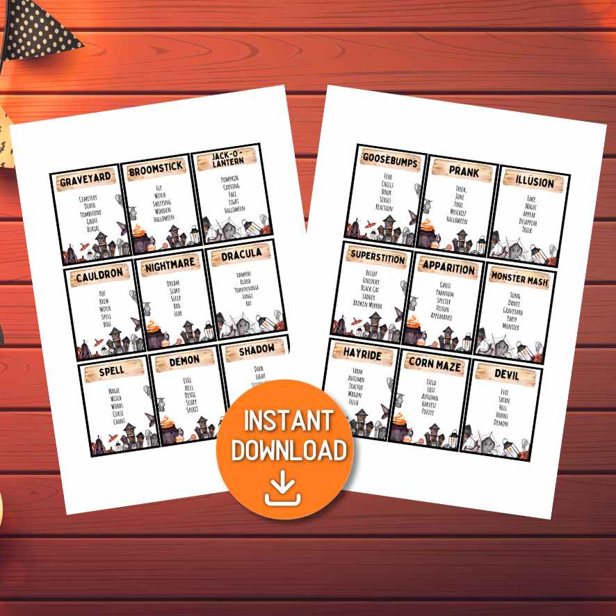 HALLOWEEN FORBIDDEN WORDS PRINTABLE - Image 2