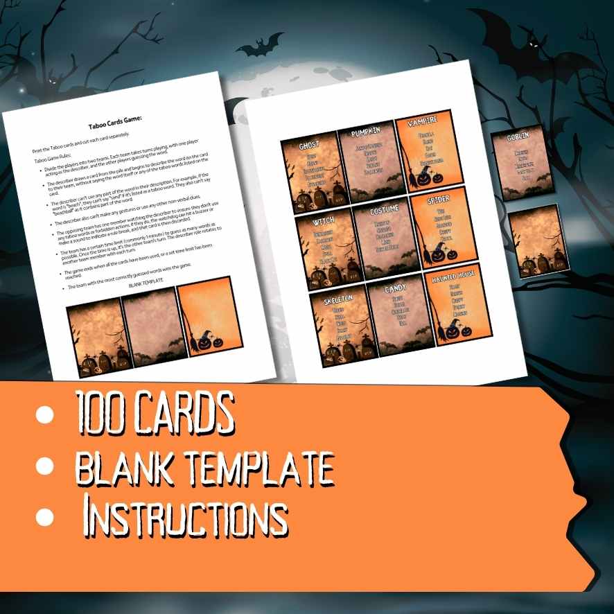 HALLOWEEN FORBIDDEN WORDS GAMES PRINTABLE - Image 5