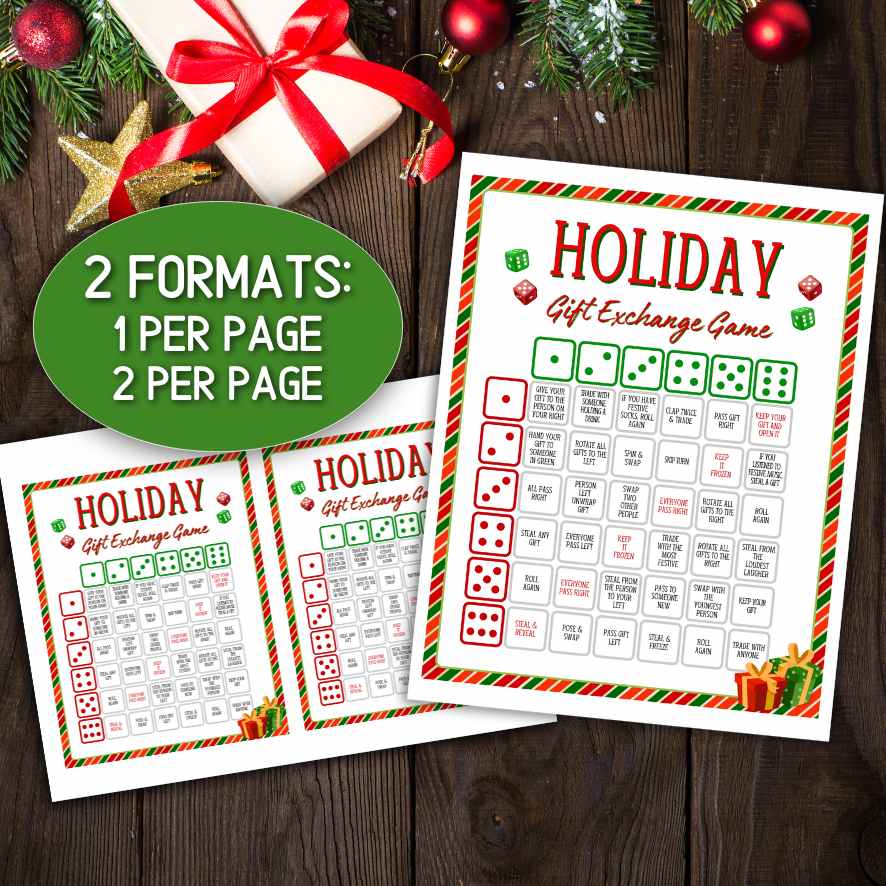 HOLIDAY GIFT EXCHANGE PRINTABLE - Image 2