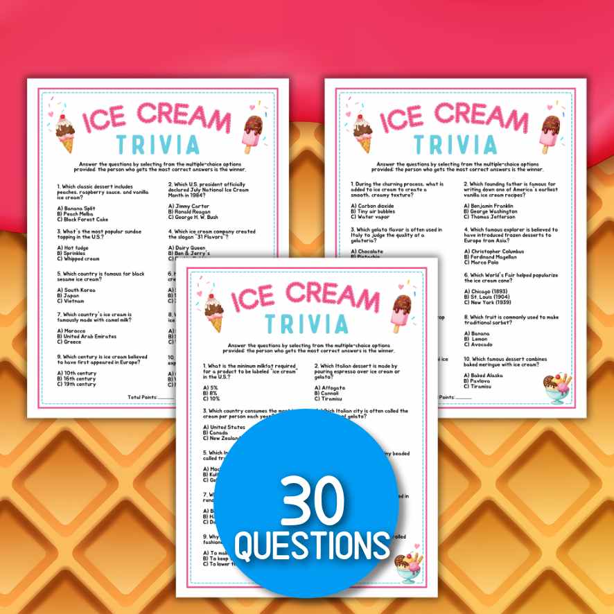 ICE CREAM TRIVIA GAME - Image 3