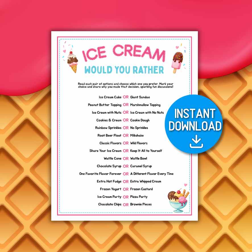 ICE CREAM WOULD YOU RATHER GAME - Image 2