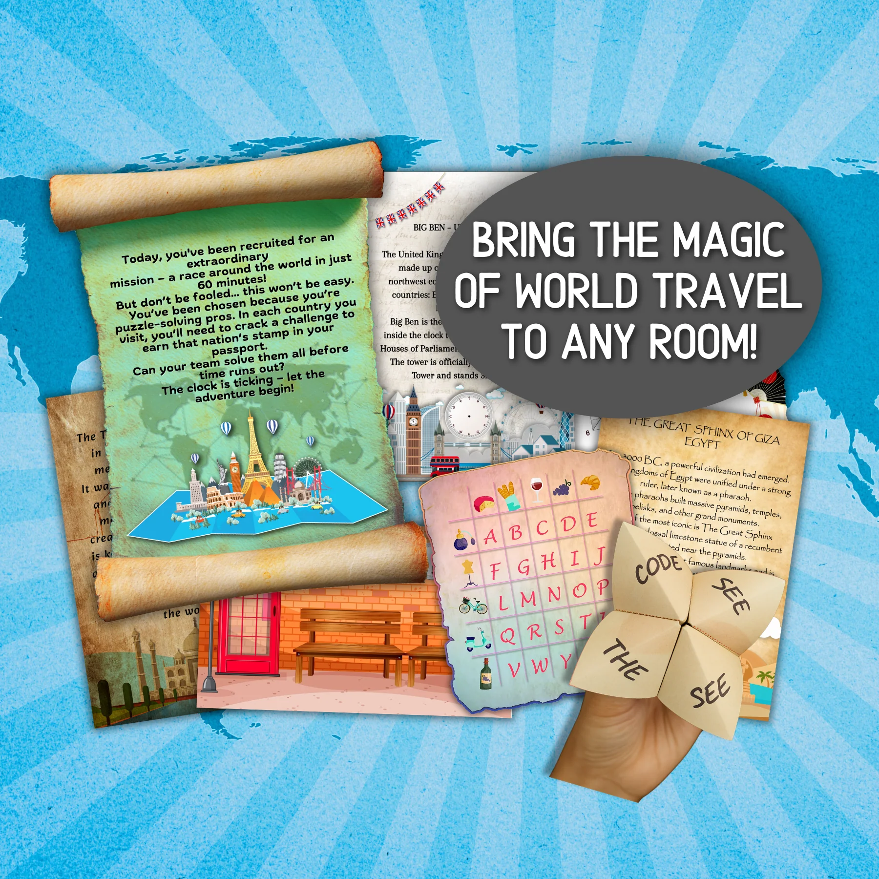 KIDS ESCAPE ROOM AROUND THE WORLD - PRINT AND PLAY - Image 3