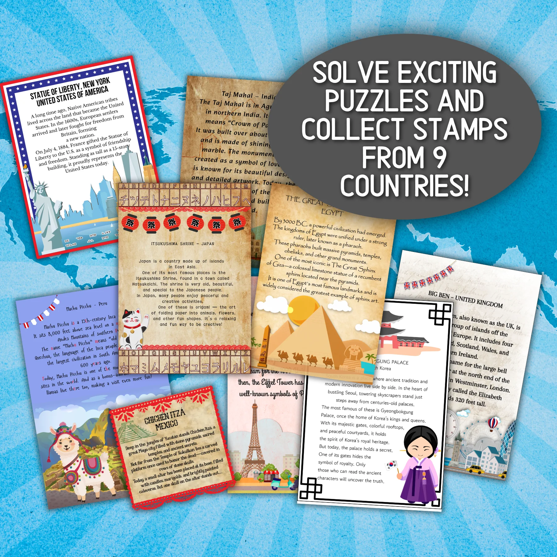 KIDS ESCAPE ROOM AROUND THE WORLD - PRINT AND PLAY - Image 5