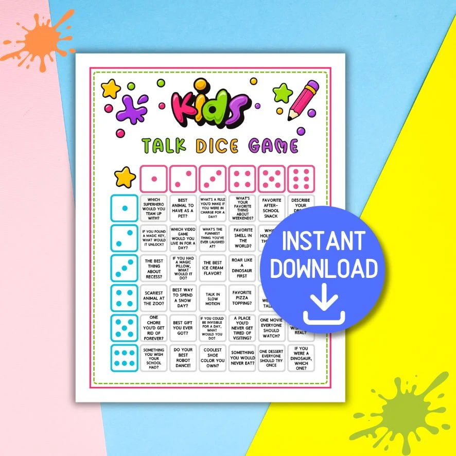KIDS TALK DICE GAME