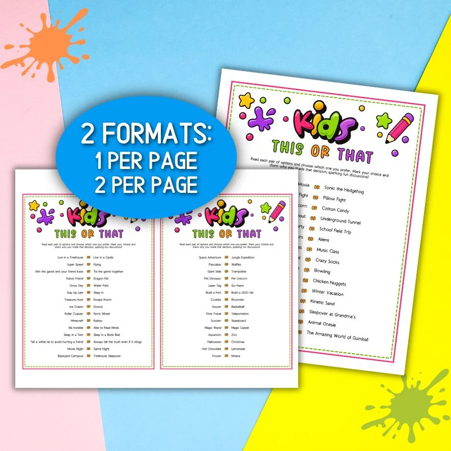 KIDS THIS OR THAT GAME PRINTABLE - Image 4