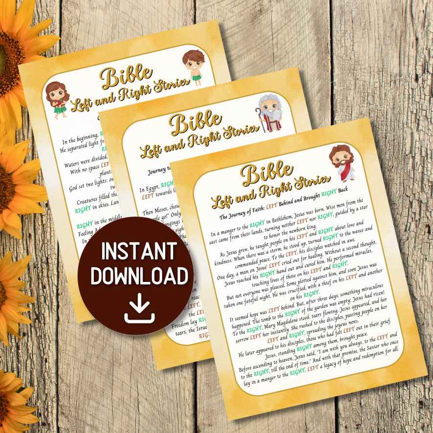 BIBLE LEFT RIGHT STORY PRINTABLE GAME - Image 6
