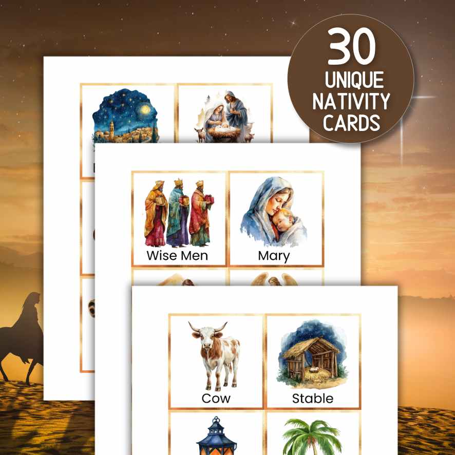 NATIVITY BINGO 100 CARDS PRINTABLE - Image 5