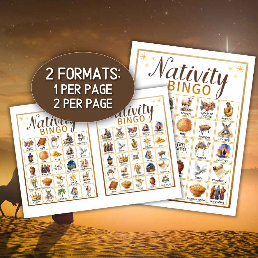 NATIVITY BINGO 100 CARDS PRINTABLE - Image 7