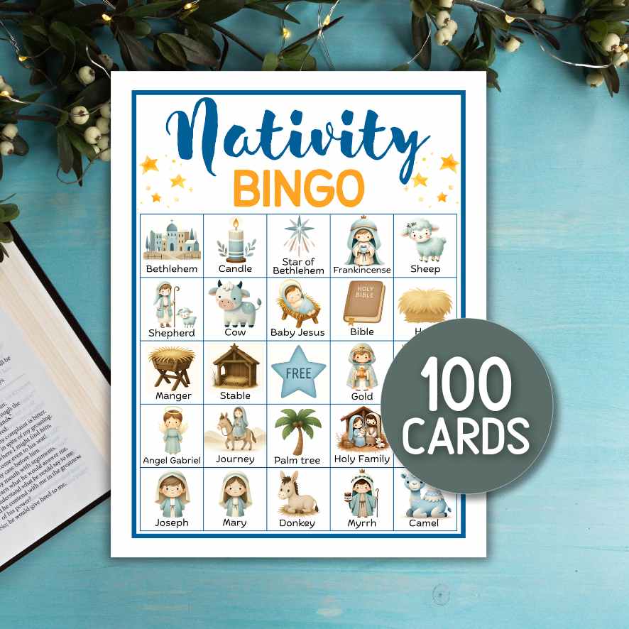 NATIVITY BINGO PRINTABLE 100 CARDS