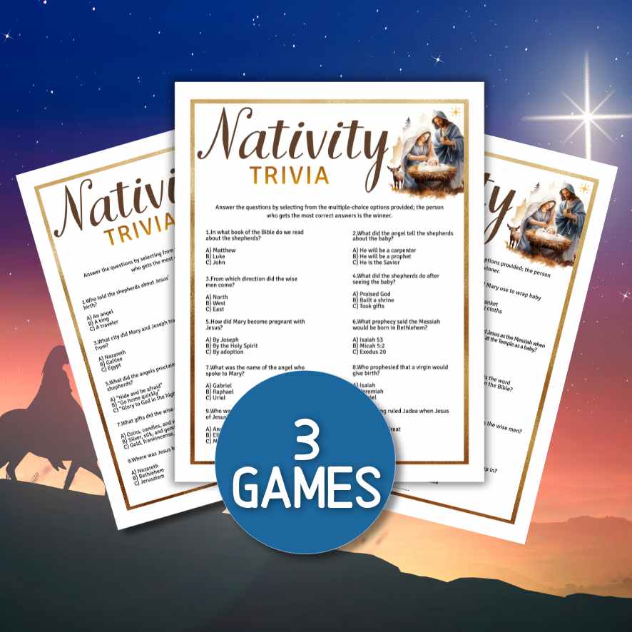 NATIVITY TRIVIA CHRISTMAS GAME