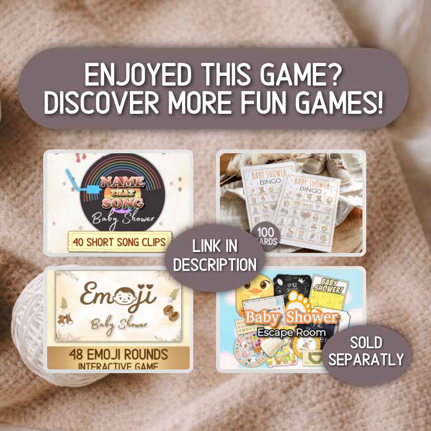 NEUTRAL BABY SHOWER GAMES BUNDLE - Image 10