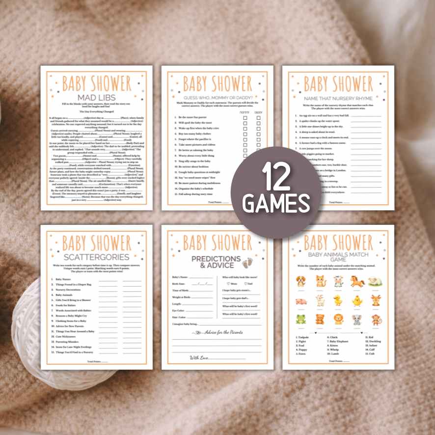 NEUTRAL BABY SHOWER GAMES BUNDLE - Image 3
