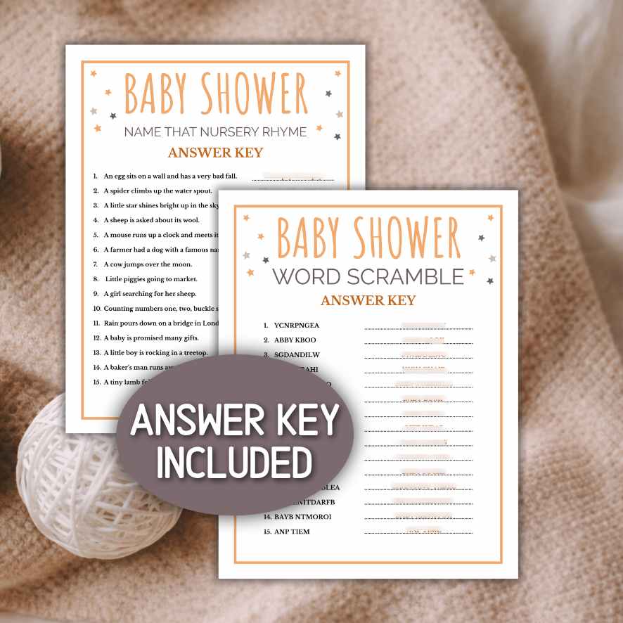 NEUTRAL BABY SHOWER GAMES BUNDLE - Image 6
