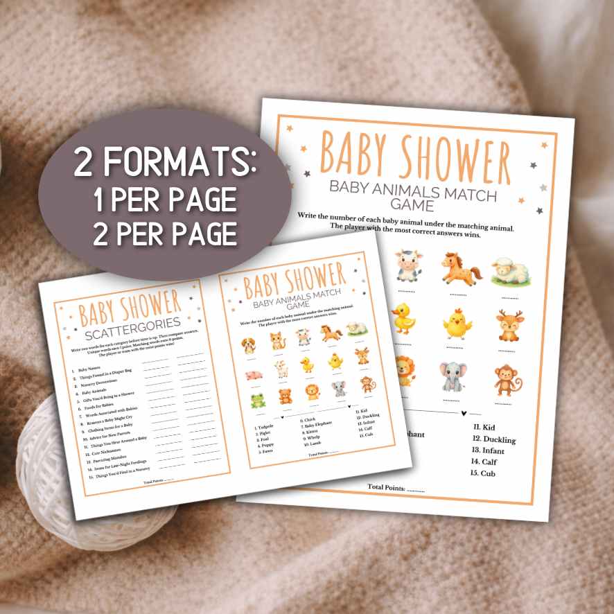 NEUTRAL BABY SHOWER GAMES BUNDLE - Image 7