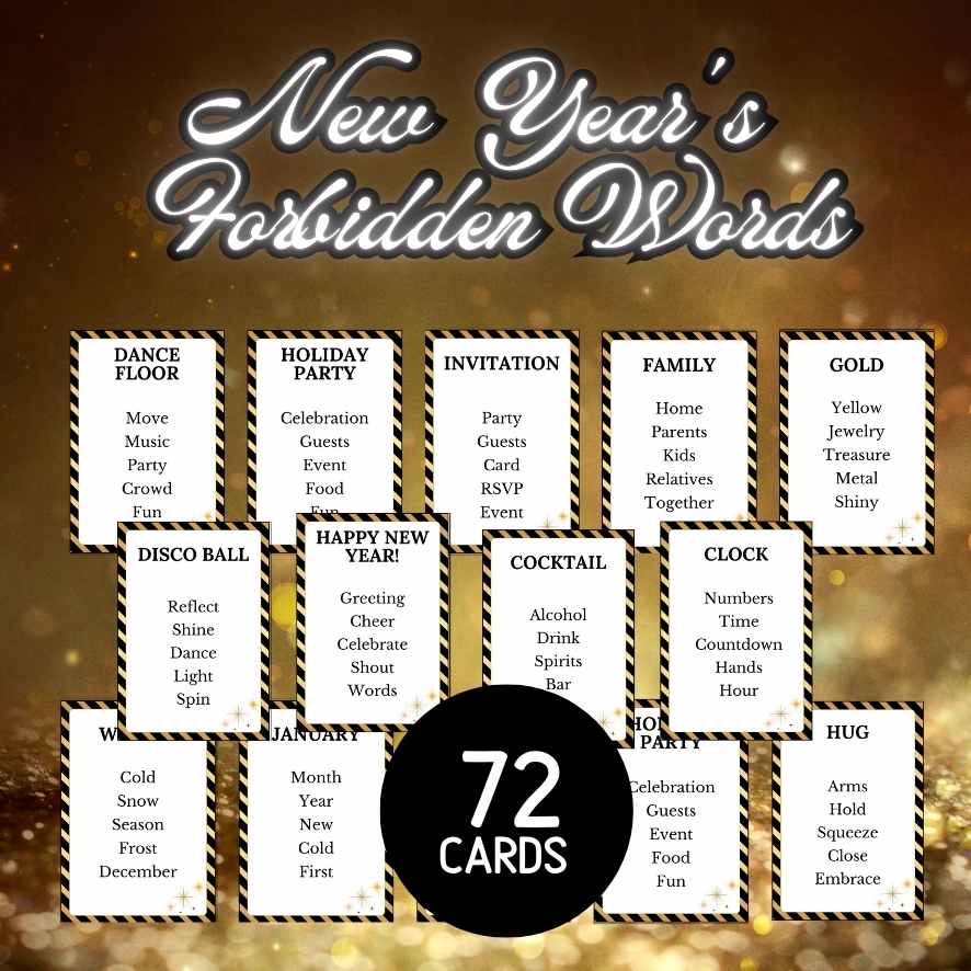 NEW YEAR'S FORBIDDEN WORDS GAME