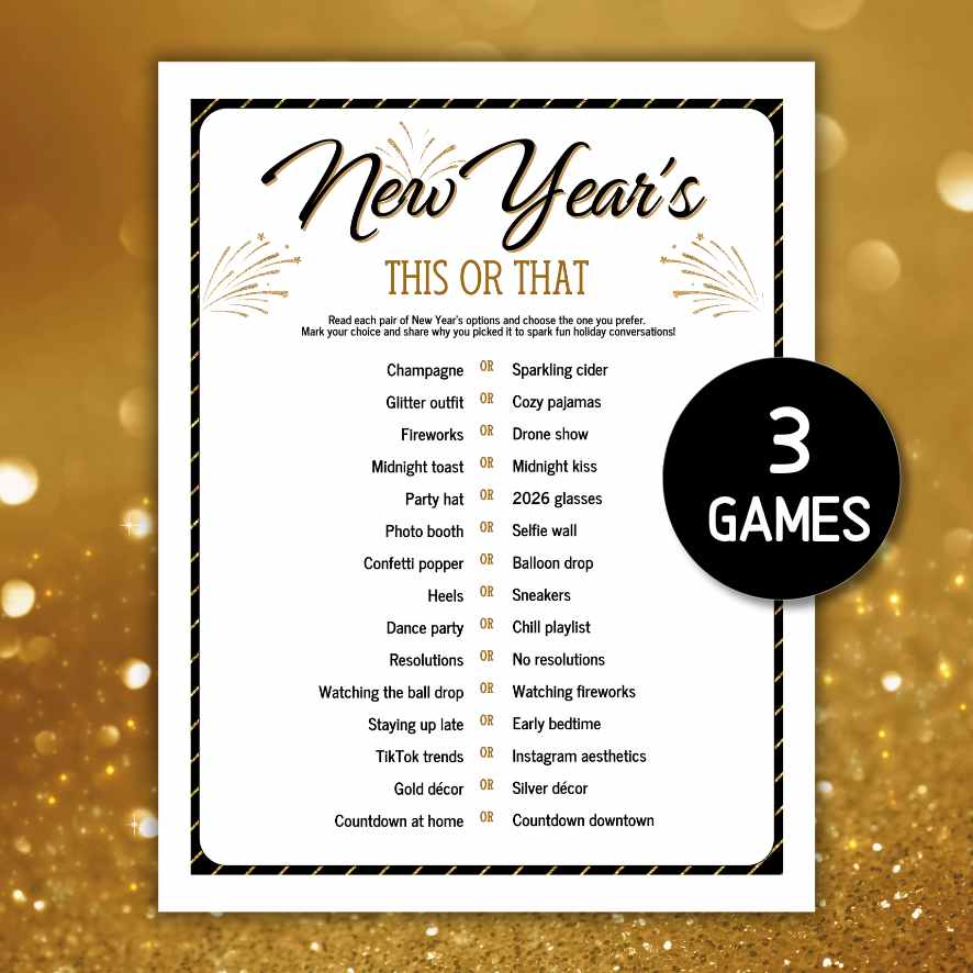 NEW YEARS THIS OR THAT GAME