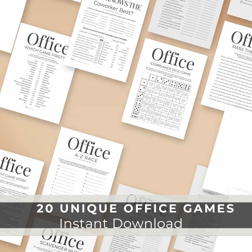 OFFICE GAMES PRINTABLE BUNDLE - Image 3
