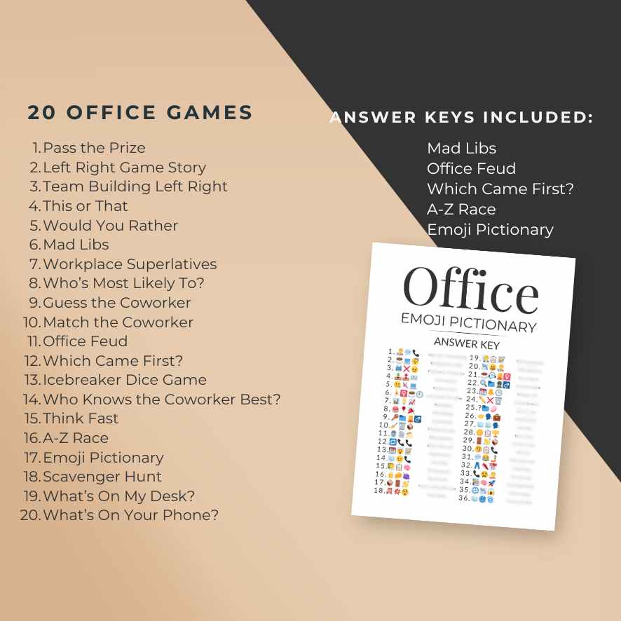 OFFICE GAMES PRINTABLE BUNDLE - Image 6