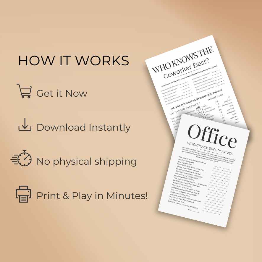 OFFICE GAMES PRINTABLE BUNDLE - Image 8