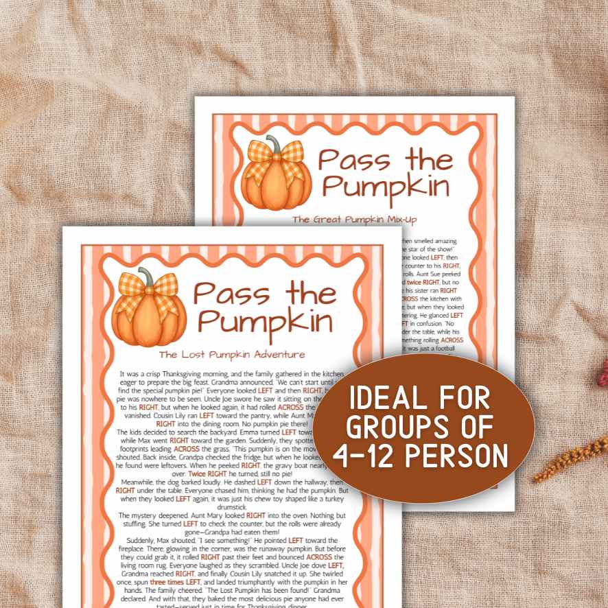 PASS THE PUMPKIN GAME PRINTABLE - Image 5