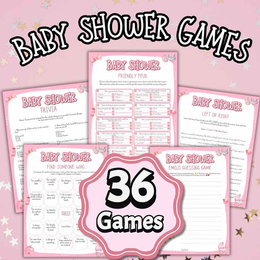 PINK BABY SHOWER GAMES