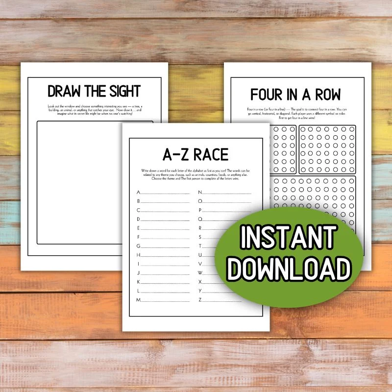 PRINTABLE GAMES BUNDLE FOR KIDS & ADULTS - Image 3