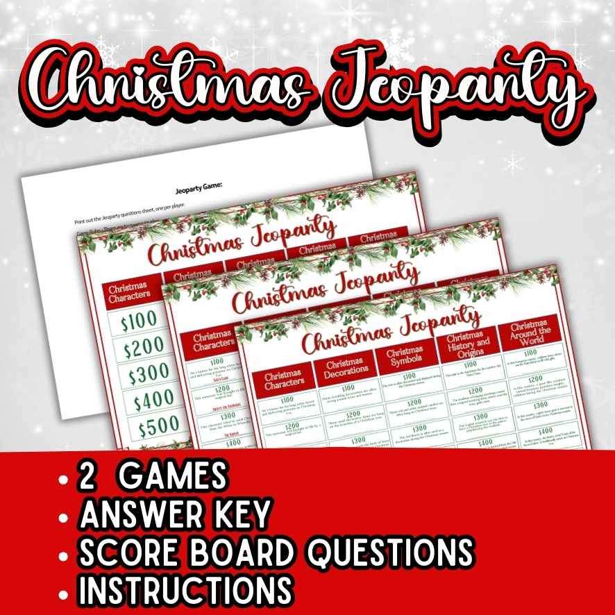 6 PRINTABLE CHRISTMAS GAME BUNDLE - Image 3
