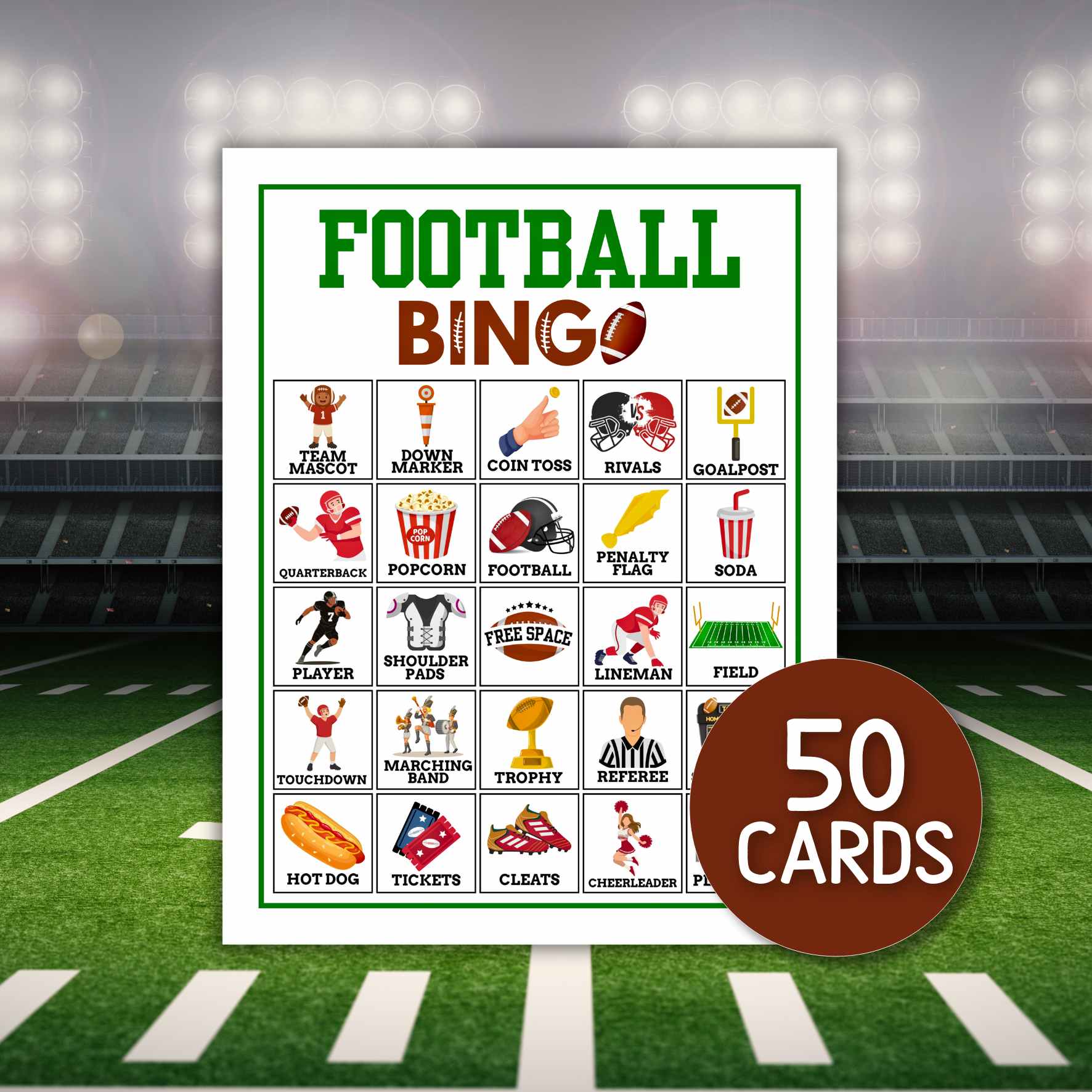 PRINTABLE FOOTBALL BINGO CARDS - Image 4