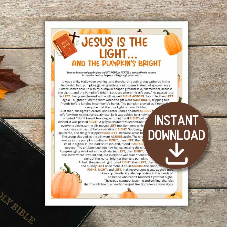 PUMPKIN BIBLE LEFT RIGHT GAME - Image 2