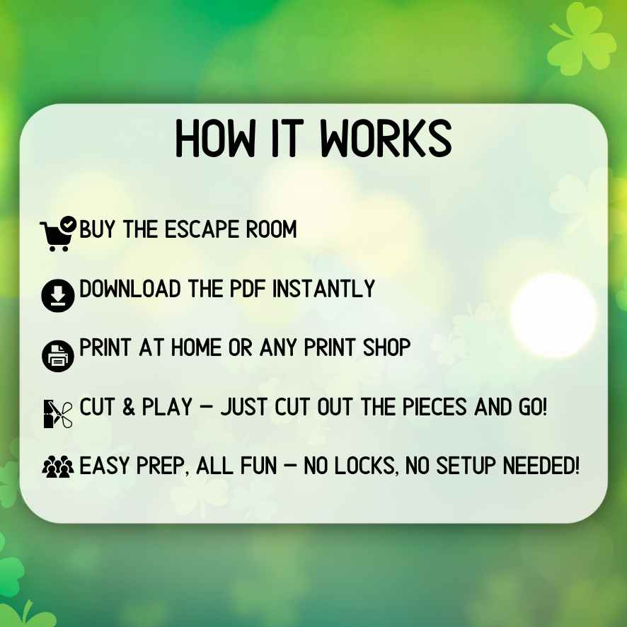 SAINT PATRICK'S DAY ESCAPE ROOM - PRINT AND PLAY - Image 8