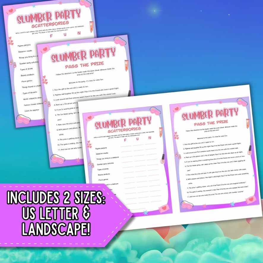 SLUMBER PARTY PASS THE PRIZE GAME - Image 3