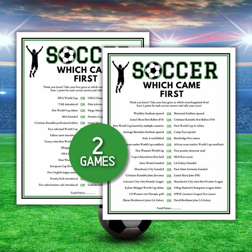 SOCCER WHICH CAME FIRST GAME