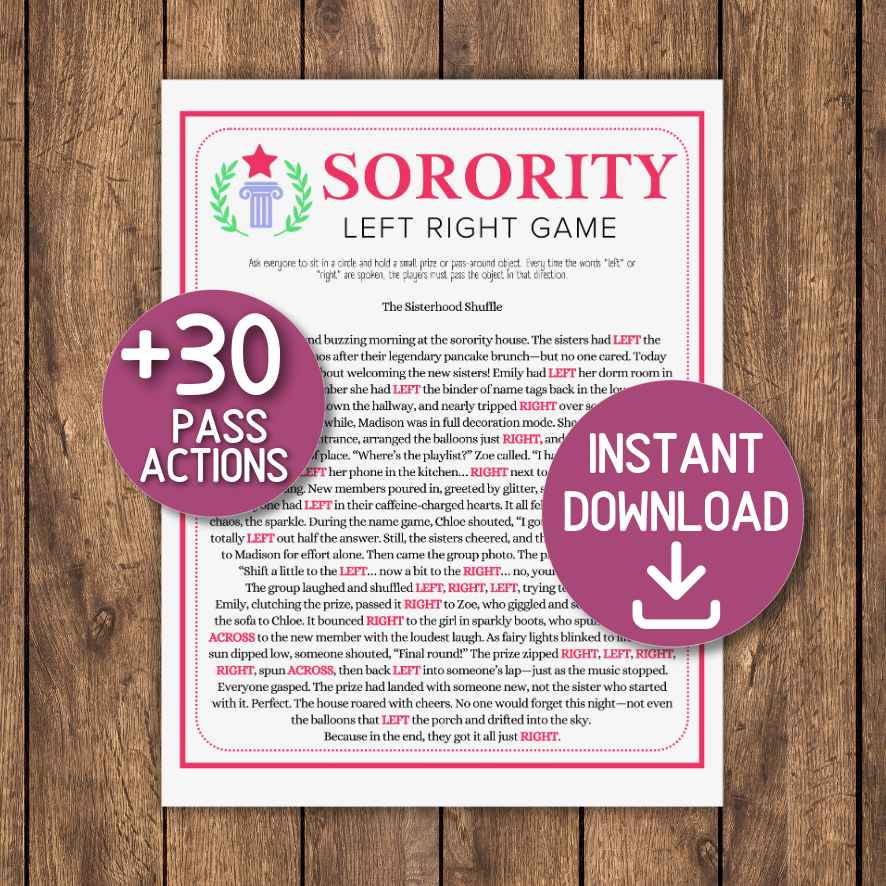 SORORITY LEFT RIGHT GAME