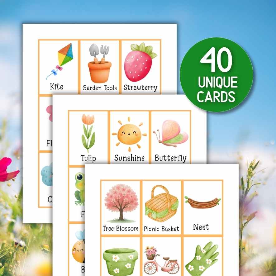 SPRING BINGO CARDS GAME PRINTABLE - Image 6