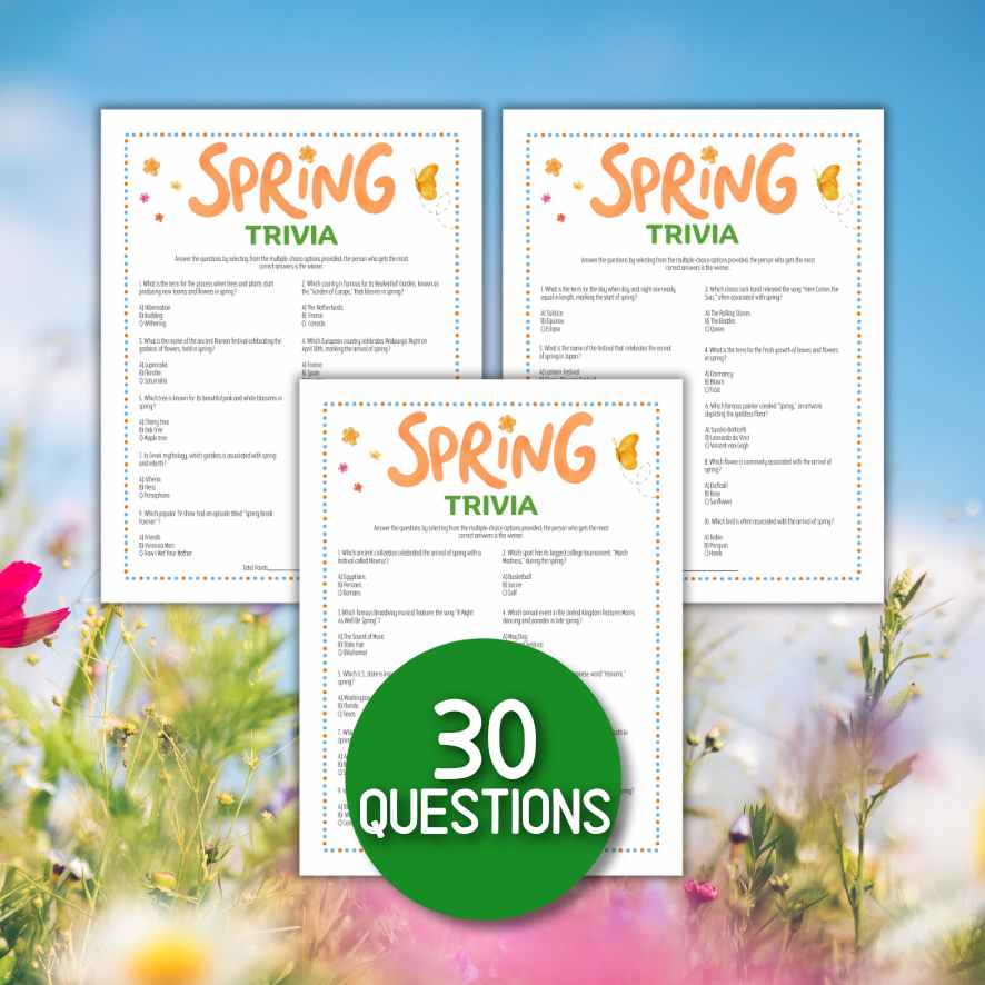 SPRING TRIVIA GAME PRINTABLE - Image 2