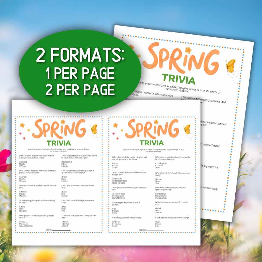 SPRING TRIVIA GAME PRINTABLE - Image 4
