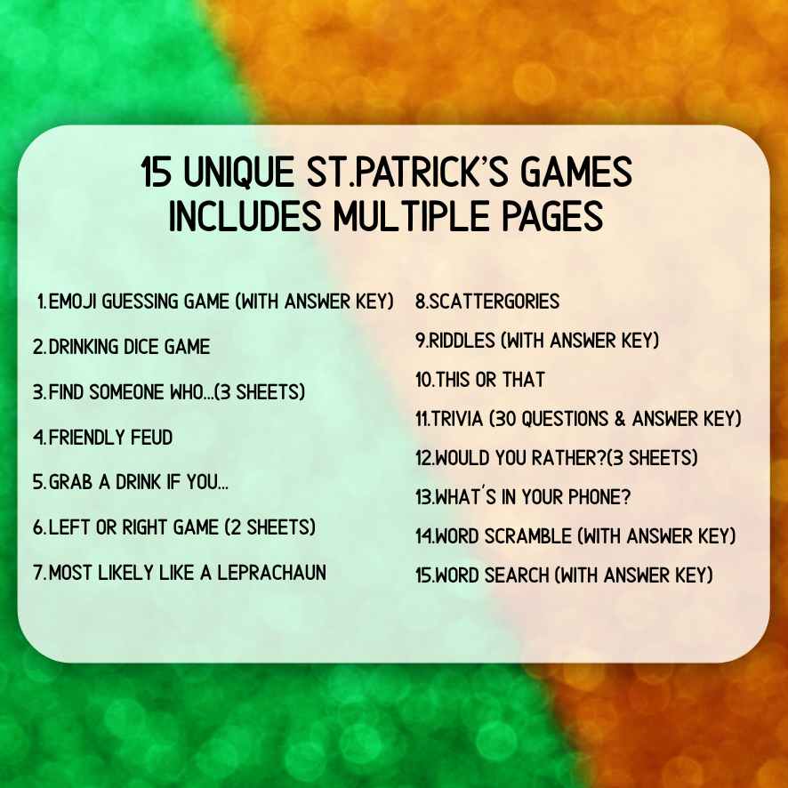 ST.PATRICKS DAY GAMES BUNDLE - Image 2