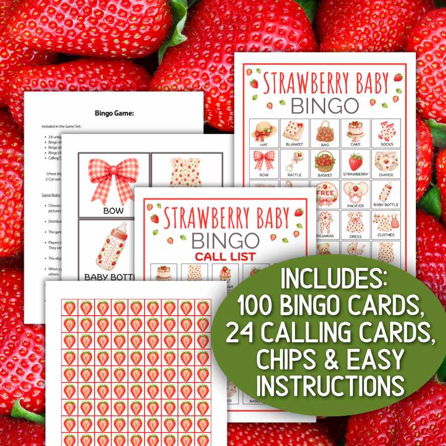 STRAWBERRY BABY BINGO GAME - Image 4