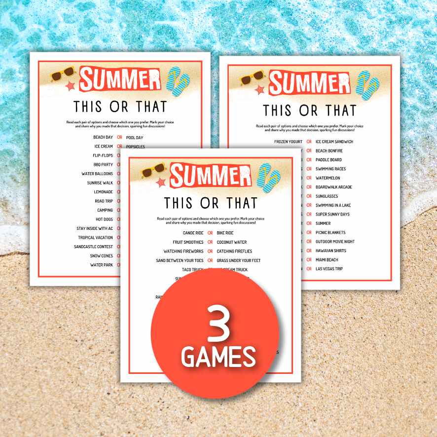 SUMMER THIS OR THAT GAME PRINTABLE - Image 3