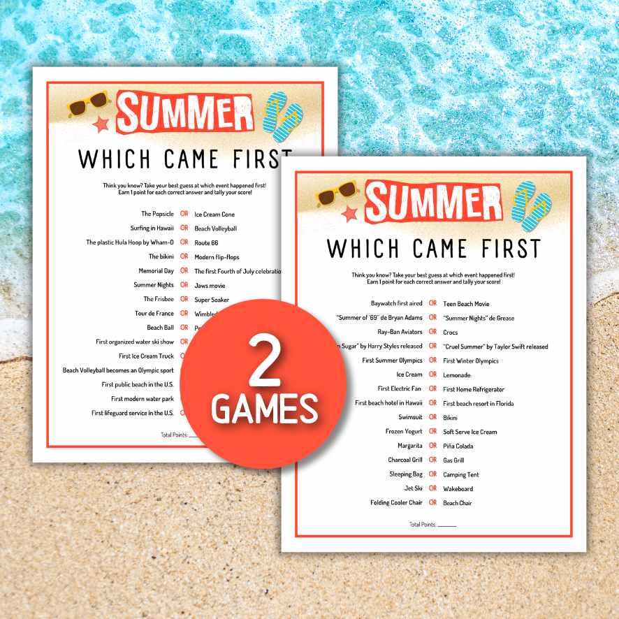 SUMMER WHICH CAME FIRST GAME