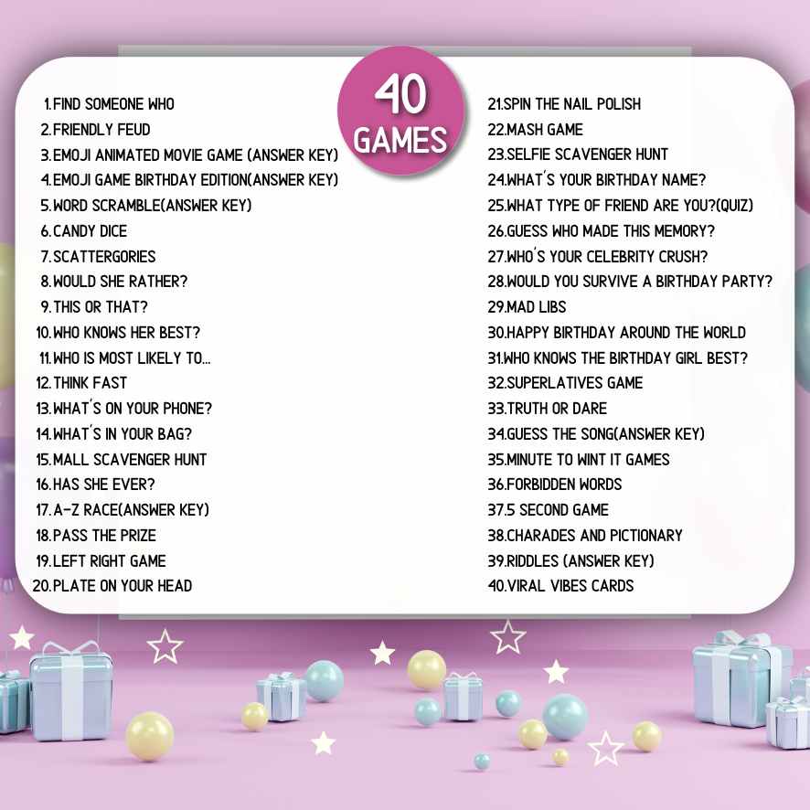 TEEN GIRL BIRTHDAY PARTY GAMES - Image 7