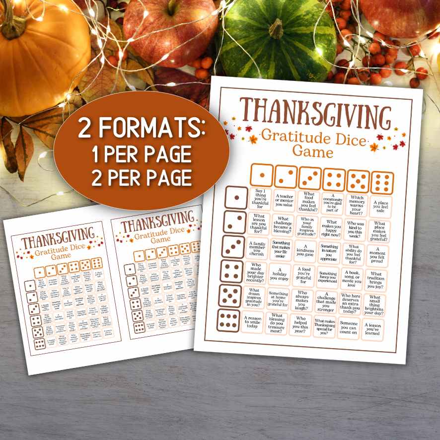 THANKSGIVING GRATITUDE DICE GAME - Image 4